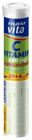 MAXIVITA Vitamin C acerola + Zn 20+4tbl