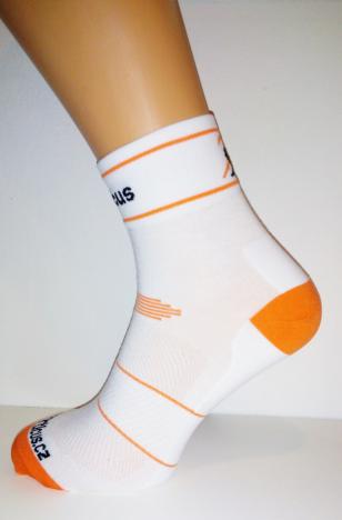 SPORTICUS CYKLO-BĚŽECKÉ PONOŽKY bílo-oranžová