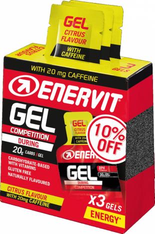 ENERVIT GEL s kofeinem citrus 3x 25 ml