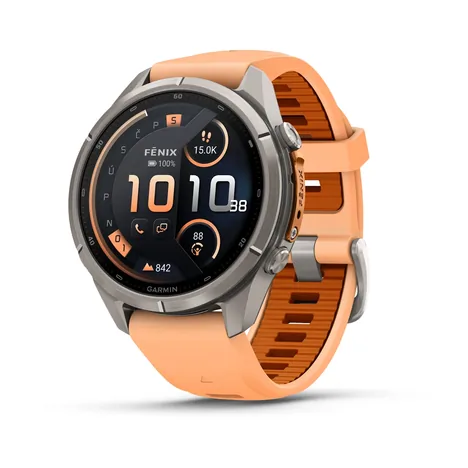 GARMIN FENIX 9 PRO INREACH 43mm AMOLED Titanium / Pink Orange Band 010-04335-01